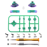 eXtremeRate Chameleon Green Purple Replacement ABXY Home Capture Plus Minus Keys Dpad L R ZL ZR Trigger for NS Switch Lite, Full Set Buttons Repair Kits with Tools for NS Switch Lite - HL502