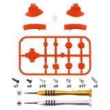 eXtremeRate Orange Replacement ABXY Home Capture Plus Minus Keys Dpad L R ZL ZR Trigger for NS Switch Lite, Full Set Buttons Repair Kits with Tools for NS Switch Lite - HL504