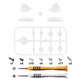 eXtremeRate White Replacement ABXY Home Capture Plus Minus Keys Dpad L R ZL ZR Trigger for NS Switch Lite, Full Set Buttons Repair Kits with Tools for NS Switch Lite - HL508