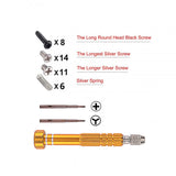 eXtremeRate Chrome Gold Glossy Replacement ABXY Direction Keys SR SL L R ZR ZL Trigger Buttons Springs, Full Set Buttons Repair Kits with Tools for NS Switch JoyCon & OLED JoyCon - JoyCon Shell NOT Included - AJ301
