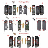 eXtremeRate Transparent Clear Red D-pad ABXY Keys SR SL L R ZR ZL Trigger Buttons Springs, Replacement Full Set Buttons Fix Kits for NS Switch Joycon & OLED JoyCon (D-pad ONLY Fits for eXtremeRate Joycon D-pad Shell) - BZM502