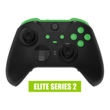 eXtremeRate Green Replacement Buttons for Xbox One Elite Series 2 Controller, LB RB LT RT Bumpers Triggers ABXY Start Back Sync Profile Switch Keys for Xbox One Elite V2 Controller Model 1797 and Core Model 1797- IL106
