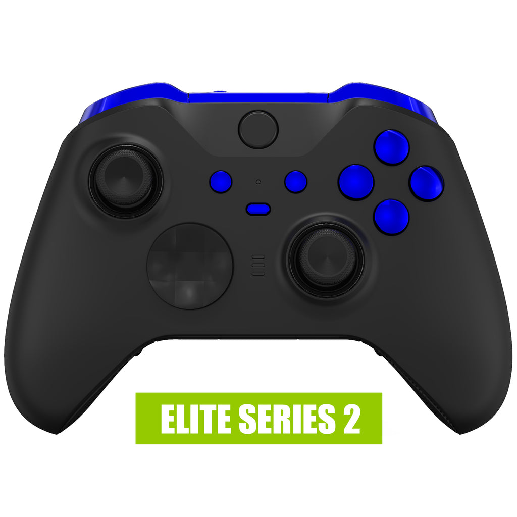 eXtremeRate Chrome Blue Replacement Buttons for Xbox One Elite