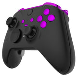 eXtremeRate Chrome Purple Replacement Buttons for Xbox One Elite Series 2 Controller, LB RB LT RT Bumpers Triggers ABXY Start Back Sync Profile Switch Keys for Xbox One Elite V2 Controller Model 1797 and Core Model 1797 - IL205
