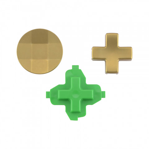 eXtremeRate 3 in 1 Magnetic Metal Gold Stainless Steel D-Pads, Replacement Parts Directional Pad Kits for Xbox One/Xbox One S/Xbox One Elite/Xbox One Elite Series 2 Controller (Model 1797 and Core Model 1797) - IL301