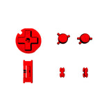 eXtremeRate Chrome Red GBC Replacement Full Set Buttons for Gameboy Color - Handheld Game Console NOT Included - JCB3003