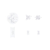 eXtremeRate Clear Replacement Full Set Buttons for Gameboy Color GBC - Handheld Game Console NOT Included - JCB4001