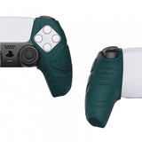 PlayVital Mecha Edition Racing Green Ergonomic Soft Controller Silicone Case Grips for PS5 Controller, Rubber Protector Skins with Thumbstick Caps for PS5 Controller – Compatible with Charging Station - JGPF004
