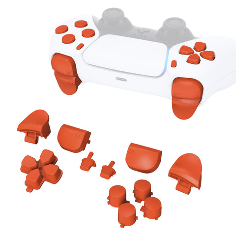 eXtremeRate Replacement D-pad R1 L1 R2 L2 Triggers Share Options Face Buttons, Orange Full Set Buttons Compatible with ps5 Controller BDM-010 & BDM-020 - JPF1004G2