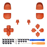 eXtremeRate Replacement D-pad R1 L1 R2 L2 Triggers Share Options Face Buttons, Orange Full Set Buttons Compatible with ps5 Controller BDM-010 & BDM-020 - JPF1004G2