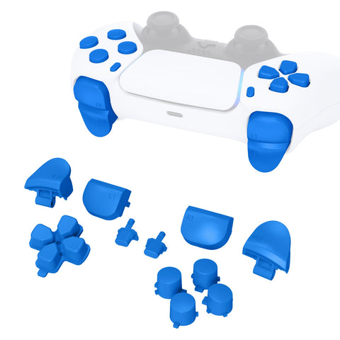 eXtremeRate Replacement D-pad R1 L1 R2 L2 Triggers Share Options Face Buttons, Blue Full Set Buttons Compatible with ps5 Controller BDM-010 & BDM-020 - JPF1005G2