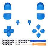 eXtremeRate Replacement D-pad R1 L1 R2 L2 Triggers Share Options Face Buttons, Blue Full Set Buttons Compatible with ps5 Controller BDM-010 & BDM-020 - JPF1005G2