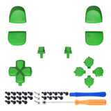 eXtremeRate Replacement D-pad R1 L1 R2 L2 Triggers Share Options Face Buttons, Green Full Set Buttons Compatible with ps5 Controller BDM-010 & BDM-020 - JPF1006G2
