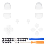 eXtremeRate Replacement D-pad R1 L1 R2 L2 Triggers Share Options Face Buttons, White Full Set Buttons Compatible with ps5 Controller BDM-010 & BDM-020 - JPF1008G2