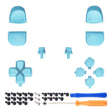 eXtremeRate Replacement D-pad R1 L1 R2 L2 Triggers Share Options Face Buttons, Heaven Blue Full Set Buttons Compatible with ps5 Controller BDM-010 & BDM-020 - JPF1011G2