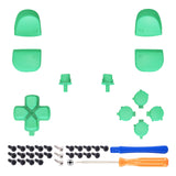 eXtremeRate Replacement D-pad R1 L1 R2 L2 Triggers Share Options Face Buttons, Mint Green Full Set Buttons Compatible with ps5 Controller BDM-010 & BDM-020 - JPF1013G2