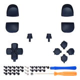 eXtremeRate Replacement D-pad R1 L1 R2 L2 Triggers Share Options Face Buttons, Midnight Blue Full Set Buttons Compatible with ps5 Controller BDM-010 & BDM-020 - JPF1014G2