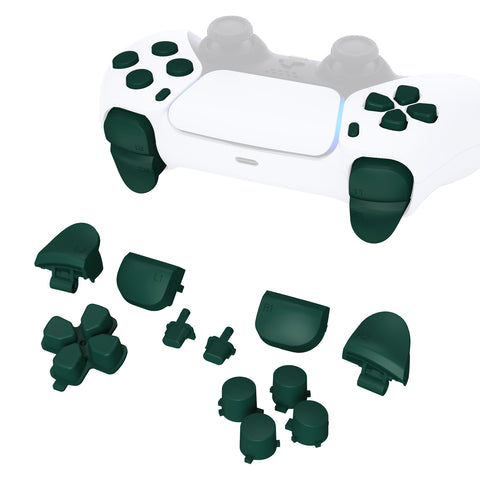 eXtremeRate Replacement D-pad R1 L1 R2 L2 Triggers Share Options Face Buttons, Racing Green Full Set Buttons Compatible with ps5 Controller BDM-010 & BDM-020 - JPF1016G2