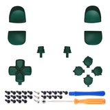 eXtremeRate Replacement D-pad R1 L1 R2 L2 Triggers Share Options Face Buttons, Racing Green Full Set Buttons Compatible with ps5 Controller BDM-010 & BDM-020 - JPF1016G2