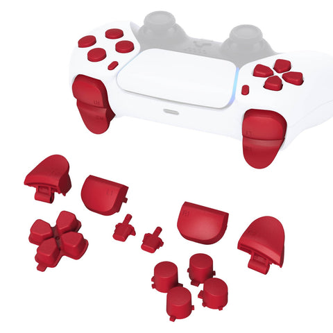 eXtremeRate Replacement D-pad R1 L1 R2 L2 Triggers Share Options Face Buttons, Passion Red Full Set Buttons Compatible with ps5 Controller BDM-010 & BDM-020 - JPF1021G2