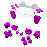 eXtremeRate Replacement D-pad R1 L1 R2 L2 Triggers Share Options Face Buttons, Chrome Purple Full Set Buttons Compatible with ps5 Controller BDM-010 & BDM-020 - JPF2005G2