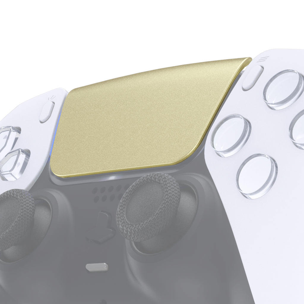 eXtremeRate Metallic Champagne Gold Replacement Touchpad Cover Compatible with PS5 Controller BDM-010 BDM-020 & BDM-030, Custom Part Touch Pad