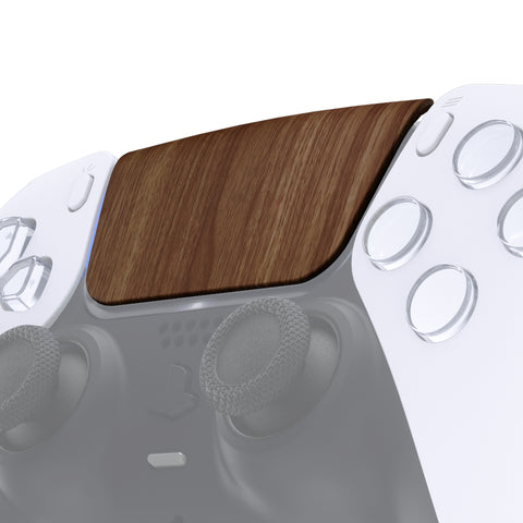 eXtremeRate Wood Grain Replacement Touchpad Cover Compatible with ps5 Controller BDM-010/020/030/040, Custom Part Touch Pad Compatible with ps5 Controller - Controller NOT Included - JPF4060G3