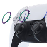 eXtremeRate Chameleon Green Purple Glossy Replacement Accessories for PS5 Controller, Custom Accent Rings for PS5 Controller - Controller NOT Included - JPF5002