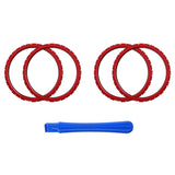 eXtremeRate Scarlet Red Replacement Accessories for PS5 Controller, Custom Accent Rings for PS5 Controller - Controller NOT Included - JPF5003