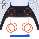 eXtremeRate Orange Replacement Accessories for PS5 Controller, Custom Accent Rings for PS5 Controller - Controller NOT Included - JPF5004
