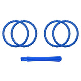 eXtremeRate Blue Replacement Accessories for PS5 Controller, Custom Accent Rings for PS5 Controller - Controller NOT Included - JPF5005