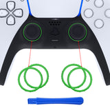 eXtremeRate Green Replacement Accessories for PS5 Controller, Custom Accent Rings for PS5 Controller - Controller NOT Included - JPF5006