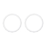 eXtremeRate White Replacement Accessories for PS5 Controller, Custom Accent Rings for PS5 Controller - Controller NOT Included - JPF5008