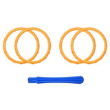 eXtremeRate Caution Yellow Replacement Accessories for PS5 Controller, Custom Accent Rings for PS5 Controller - Controller NOT Included - JPF5010