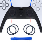 eXtremeRate Midnight Blue Replacement Accessories for PS5 Controller, Custom Accent Rings for PS5 Controller - Controller NOT Included - JPF5015