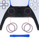 eXtremeRate Dark Grayish Violet Replacement Accessories for PS5 Controller, Custom Accent Rings for PS5 Controller - Controller NOT Included - JPF5018