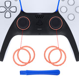 eXtremeRate Coral Replacement Accessories for PS5 Controller, Custom Accent Rings for PS5 Controller - Controller NOT Included - JPF5021