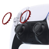 eXtremeRate Carmine Red Replacement Accessories for PS5 Controller, Custom Accent Rings for PS5 Controller - Controller NOT Included - JPF5022