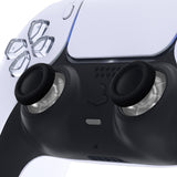 eXtremeRate Black & Clear Dual-Color Replacement Thumbsticks for PS5 Controller, Custom Analog Stick Joystick Compatible with PS5, for PS4 All Model Controller - JPF609