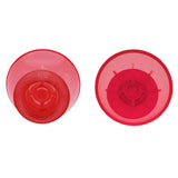 eXtremeRate Clear Red Replacement Thumbsticks for PS5 Controller, Custom Analog Stick Joystick Compatible with PS5, for PS4 All Model Controller - JPF622