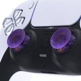 eXtremeRate Clear Atomic Purple Replacement Thumbsticks for PS5 Controller, Custom Analog Stick Joystick Compatible with PS5, for PS4 All Model Controller - JPF625