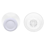 eXtremeRate Solid White & Clear Replacement Thumbsticks for PS5 Controller, Custom Analog Stick Joystick Compatible with PS5, for PS4 All Model Controller - JPF628