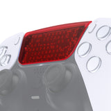 eXtremeRate Clear Red Replacement Touchpad Cover Compatible with ps5 Controller BDM-010/020/030/040, Custom Part Touch Pad Compatible with ps5 Controller - Controller NOT Included - JPF8002G3