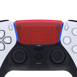 eXtremeRate Clear Red Replacement Touchpad Cover Compatible with ps5 Controller BDM-010/020/030/040, Custom Part Touch Pad Compatible with ps5 Controller - Controller NOT Included - JPF8002G3