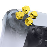 eXtremeRate Ergonomic Split Dpad Buttons (SDP Buttons) for PS5 Controller, Chrome Gold Independent Dpad Direction Buttons for PS5 Edge Controller, for PS4 All Model Controller - JPF8006