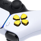 eXtremeRate Ergonomic Split Dpad Buttons (SDP Buttons) for PS5 Controller, Chrome Gold Independent Dpad Direction Buttons for PS5 Edge Controller, for PS4 All Model Controller - JPF8006