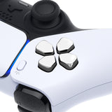 eXtremeRate Ergonomic Split Dpad Buttons (SDP Buttons) for PS5 Controller, Chrome Silver Independent Dpad Direction Buttons for PS5 Edge Controller, for PS4 All Model Controller - JPF8007