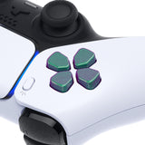 eXtremeRate Ergonomic Split Dpad Buttons (SDP Buttons) for PS5 Controller, Chameleon Green Purple Independent Dpad Direction Buttons for PS5 Edge Controller, for PS4 All Model Controller - JPF8011