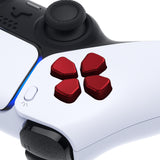 eXtremeRate Ergonomic Split Dpad Buttons (SDP Buttons) for PS5 Controller, Scarlet Red Independent Dpad Direction Buttons for PS5 Edge Controller, for PS4 All Model Controller - JPF8013