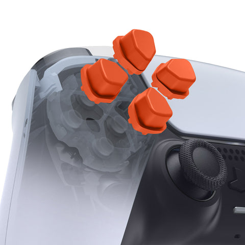 eXtremeRate Ergonomic Split Dpad Buttons (SDP Buttons) for PS5 Controller, Orange Independent Dpad Direction Buttons for PS5, for PS4 All Model Controller - JPF8014